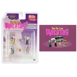'Dia de los Muertos 2' 6 piece Diecast Set (4 Figures 2 Masks) Limited Edition to 3600 pieces Worldwide for 1/64 Scale Models by American Diorama