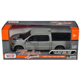 2019 RAM 1500 Laramie Crew Cab Pickup Truck Gray 'Timeless Legends' Series 1/27 Diecast Model Car by Motormax