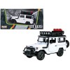 Toyota FJ40 Land Cruiser White '4x4 Overlanders' Series 1/24 Diecast Model Car by Motormax