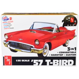 Skill 2 Model Kit 1957 Ford Thunderbird 3-in-1 Kit 1/25 Scale Model by AMT