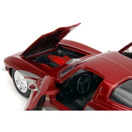 1963 Chevrolet Corvette Stingray Red Metallic with Silver Graphics 'Bigtime Muscle' Series 1/24 Diecast Model Car by Jada