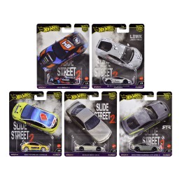'Slide Street 2' 5 piece Set 'Car Culture' 2024 Series H Diecast Model Cars by Hot Wheels