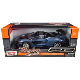 McLaren Senna Gray Metallic and Black 'Timeless Legends' 1/24 Diecast Model Car by Motormax