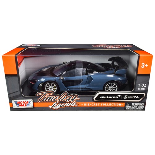 McLaren Senna Gray Metallic and Black 'Timeless Legends' 1/24 Diecast Model Car by Motormax