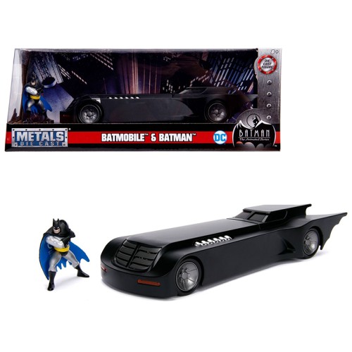 Batmobile with Batman Diecast Figure 'Animated Series' DC Comics Series 1/24 Diecast Model Car by Jada