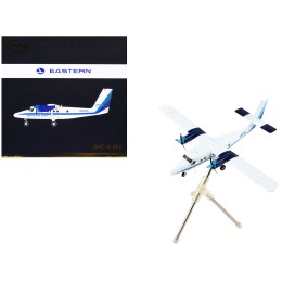 De Havilland DHC-6-200 Commercial Aircraft 'Eastern Air Lines - Metro Express' White with Blue Stripes 'Gemini 200' Series 1/200 Diecast Model Airplane by GeminiJets