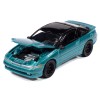 1991 Mitsubishi Eclipse GSX Tennessee Blue Metallic with Black Top 'Import Legends' Series 1/64 Diecast Model Car by Auto World