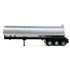 3-Axle Chemical Tanker Trailer Silver 1/87 (HO) Plastic Model by Promotex