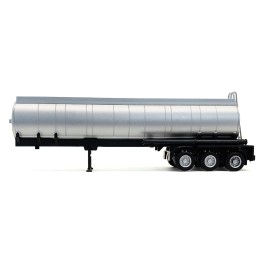 3-Axle Chemical Tanker Trailer Silver 1/87 (HO) Plastic Model by Promotex