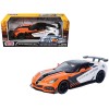 2019 Chevrolet Corvette ZR1 #24 Orange and White with Black Graphics 'GT Racing' Series 1/24 Diecast Model Car by Motormax