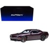 2022 Dodge Challenger R/T Scat Pack Widebody Hellraisin Purple Metallic 1/18 Model Car by Autoart
