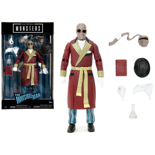 The Invisible Man 6' Moveable Figure with Accessories and Alternate Head and Hands 'Universal Monsters' Series by Jada