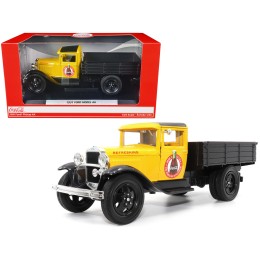 1931 Ford Model AA Pickup Truck Yellow and Black 'Drink it Ice Cold for Sparkling Refreshment - Coca-Cola' 1/24 Diecast Model Car by Motor City Classics