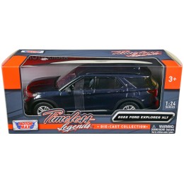 2022 Ford Explorer XLT Dark Blue Metallic 'Timeless Legends' Series 1/24 Diecast Model Car by Motormax