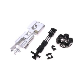 Chrome Chassis Kit for Kenworth or Peterbilt Cab 1/87 (HO) Plastic Model by Promotex