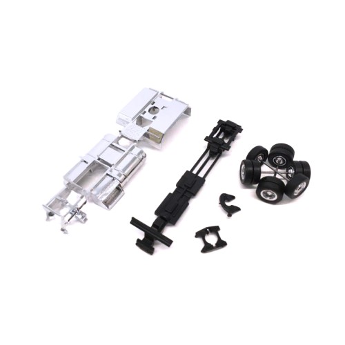 Chrome Chassis Kit for Kenworth or Peterbilt Cab 1/87 (HO) Plastic Model by Promotex