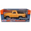 1978 Ford Bronco Custom (Open Top) Yellow with 'Timeless Legends' Series 1/24 Diecast Model Car by Motormax