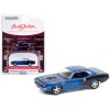 1970 Plymouth Barracuda Custom Hardtop Blue Metallic and Black with Modern HEMI Lettering (Lot #720) Barrett Jackson 'Scottsdale Edition' Series 7 1/64 Diecast Model Car by Greenlight