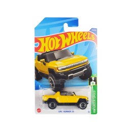GMC Hummer EV Pickup Truck Yellow with Open Top 'HW Green Speed' Series Diecast Model Car by Hot Wheels
