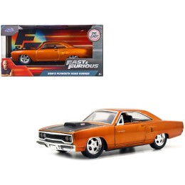 Dom's Plymouth Road Runner Orange Metallic with Matt Black Hood 'Fast & Furious' Series 1/32 Diecast Model Car by Jada