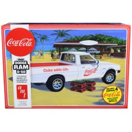 Skill 3 Model Kit 1980 Dodge Ram D-50 Pickup Truck 'Coca-Cola' Four Bottle Crates 1/25 Scale Model by AMT