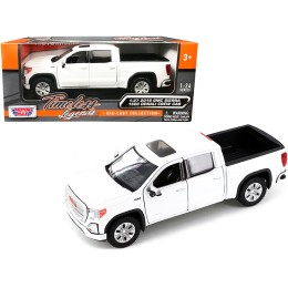 2019 GMC Sierra 1500 Denali Crew Cab Pickup Truck with Sunroof White 'Timeless Legends' Series 1/24-1/27 Diecast Model Car by Motormax