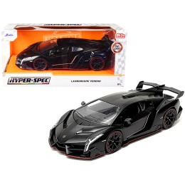 Lamborghini Veneno Matt Black 'Hyper-Spec' Series 1/24 Diecast Model Car by Jada