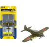 Mitsubishi A6M Zero Fighter Aircraft Green 'Imperial Japanese Navy Air Service' with Runway Section Diecast Model Airplane by Runway24