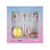 'Beach Girls' 5 piece Diecast Figure Set (3 Female Figures and 2 Beach Accessories) for 1/64 Scale Models by Tarmac Works & American Diorama