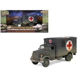 Opel-Blitz Kfz.305 Ambulance Gray (Weathered) 'German Army' 'Armoured Fighting Vehicle' Series 1/32 Diecast Model by Forces of Valor