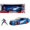 2006 Ford Mustang GT with Captain America Diecast Figurine 'Avengers' 'Marvel' Series 1/24 Diecast Model Car by Jada