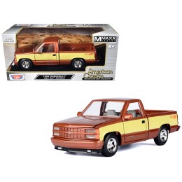 1992 Chevrolet 454 SS Pickup Truck Copper Metallic with Beige Sides 'American Classics' Series 1/24 Diecast Model Car by Motormax