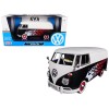 Volkswagen Type 2 (T1) Delivery Van with Flames 1/24 Diecast Car Model by Motormax
