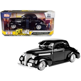1939 Chevrolet Coupe Lowrider Black 'Get Low' Series 1/24 Diecast Model Car by Motormax