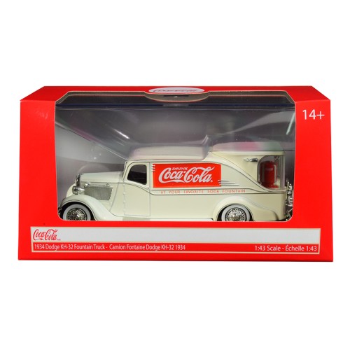 1934 Dodge KH-32 Streamline Fountain Truck 'Coca-Cola' Cream 1/43 Diecast Model Car by Motorcity Classics