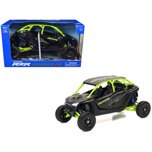 Polaris RZR Pro R UTV Black and Lime Green 1/18 Diecast Model by New Ray