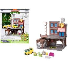 'Teenage Mutant Ninja Turtles' Turtle Lair Diorama Set with Figures and Party Wagon 'Nano Scene' Series Model by Jada