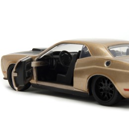2012 Dodge Challenger SRT8 Gold Metallic with Black Hood 'Pink Slips' Series 1/32 Diecast Model Car by Jada