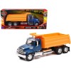 Freightliner 114SD Dump Truck Blue and Yellow 'Long Haul Trucker' Series 1/32 Diecast Model by New Ray