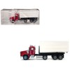 Peterbilt 367 Roll-Off Dump Truck Red with White Box 1/87 (HO) Plastic Model Car by Promotex