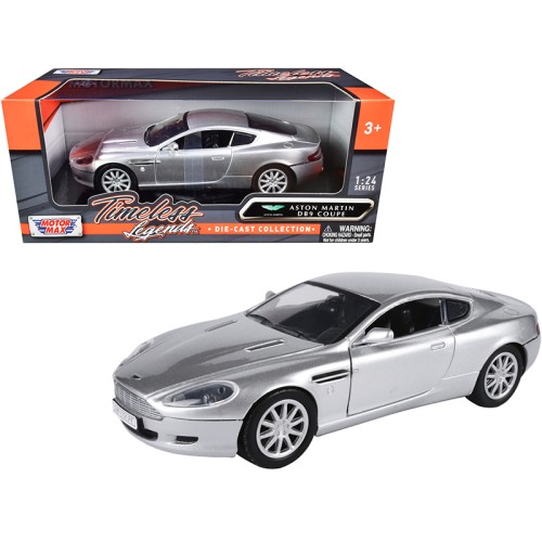Aston Martin DB9 Coupe Silver Metallic 'Timeless Legends' 1/24 Diecast Model Car by Motormax