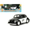 1959 Volkswagen Beetle 'Punch Buggy' Black and White and Boxing Gloves Accessory 'Punch Buggy' Series 1/32 Diecast Model Car by Jada