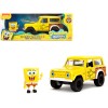 1973 Ford Bronco Yellow with Graphics and SpongeBob SquarePants Diecast Figure 'SpongeBob SquarePants' (1999–Current) TV Series 'Hollywood Rides' Series 1/24 Diecast Model Car by Jada