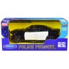 2016 Dodge Charger Pursuit Police Interceptor Black and White Unmarked 'Police Pursuit' Series 1/24 Diecast Model Car by Welly