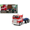Optimus Prime Tractor Truck Red and Blue with Silver Stripes 'Transformers: Rise of the Beasts' (2023) Movie 'Hollywood Rides' Series 1/32 Diecast Model Car by Jada