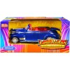 1941 Chevrolet Special Deluxe Convertible Candy Blue Metallic with Red Interior 'Low Rider Collection' 1/24 Diecast Model Car by Welly