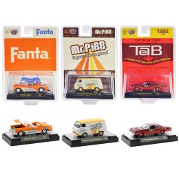 'Sodas' Set of 3 pieces Release 25 Limited Edition to 6250 pieces Worldwide 1/64 Diecast Model Cars by M2 Machines