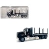 Kenworth T800 Stake Bed Truck Black 1/87 (HO) Plastic Model Car by Promotex