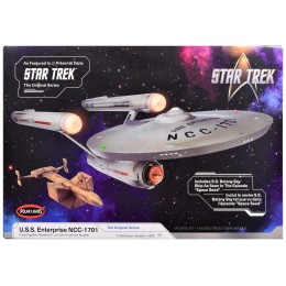 Skill 2 Model Kit U.S.S. Enterprise NCC-1701 Spaceship 'Star Trek' (1966) TV Series 1/1000 Scale Model by Polar Lights
