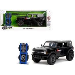 2021 Ford Bronco Badlands Black 'Rigid' with Extra Wheels 'Just Trucks' Series 1/24 Diecast Model Car by Jada